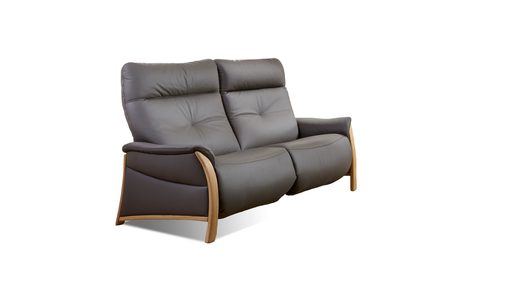 comfortmaster 2 sitzer 4536 bzw polstermobel dunkelgraues leder canyon hoxter paderborn detmold