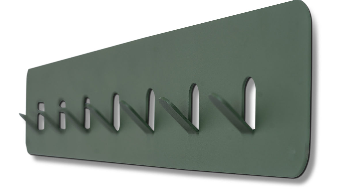 Wandgarderobe M2 kollektion aus Metall in Grün Garderobenleiste Lilly Grün – Sieben Haken, Länge ca. 70 cm
