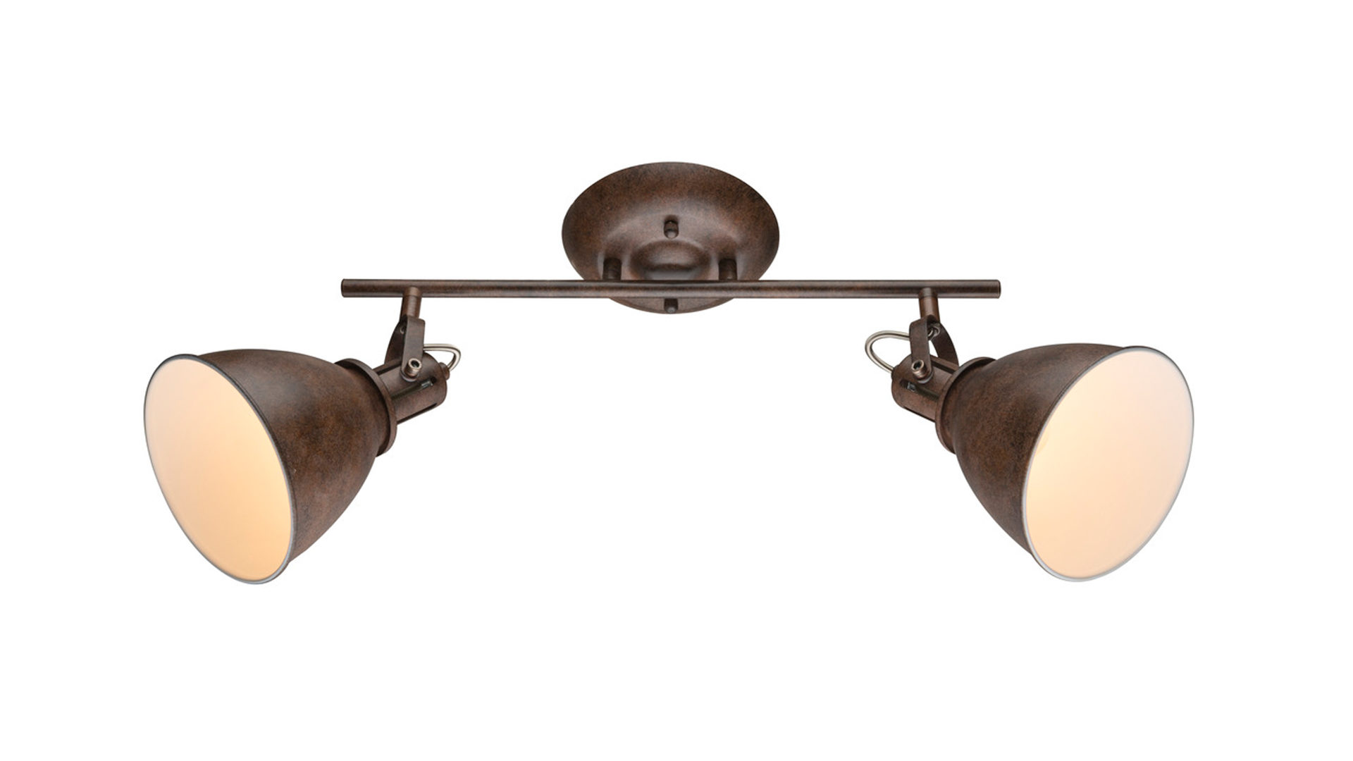 Deckenleuchte Globo lighting aus Metall in Metallfarben Deckenstrahler Giorgio für Ihre Wohnaccessoires Rost & Weiß – Länge ca. 45 cm