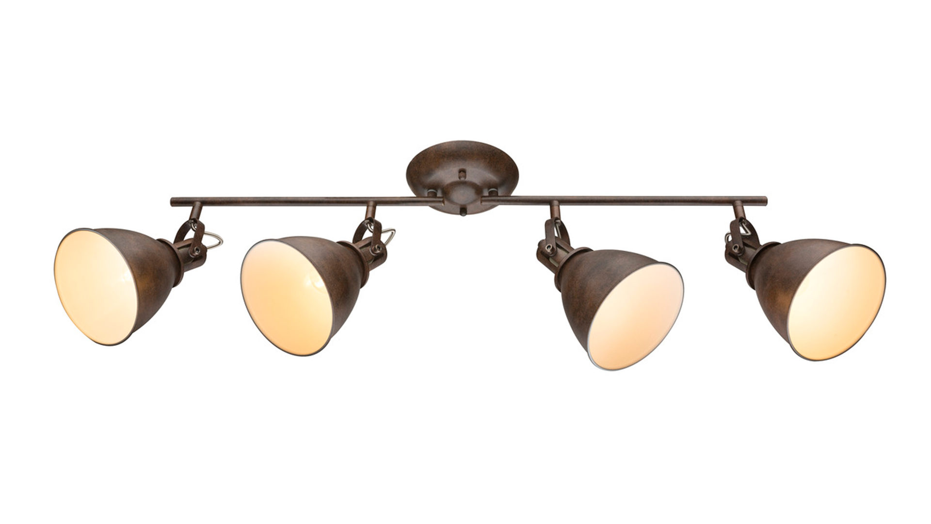 Deckenleuchte Globo lighting aus Metall in Metallfarben Deckenstrahler Giorgio - Deckenlampe Rost & Weiß – Länge ca. 80 cm