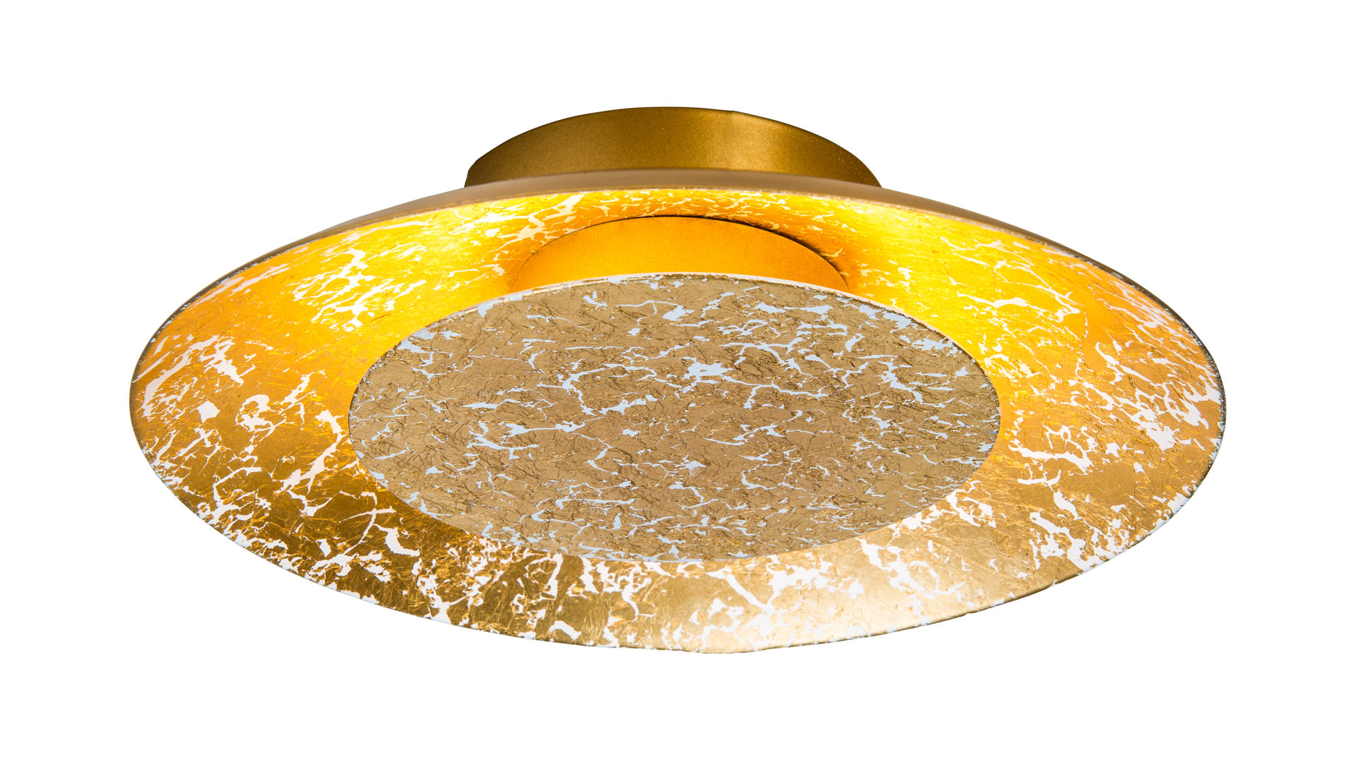 Deckenleuchte Nino leuchten aus Metall in Metallfarben Nino LED-Deckenleuchte Dalia goldfarben – Durchmesser ca. 22 cm