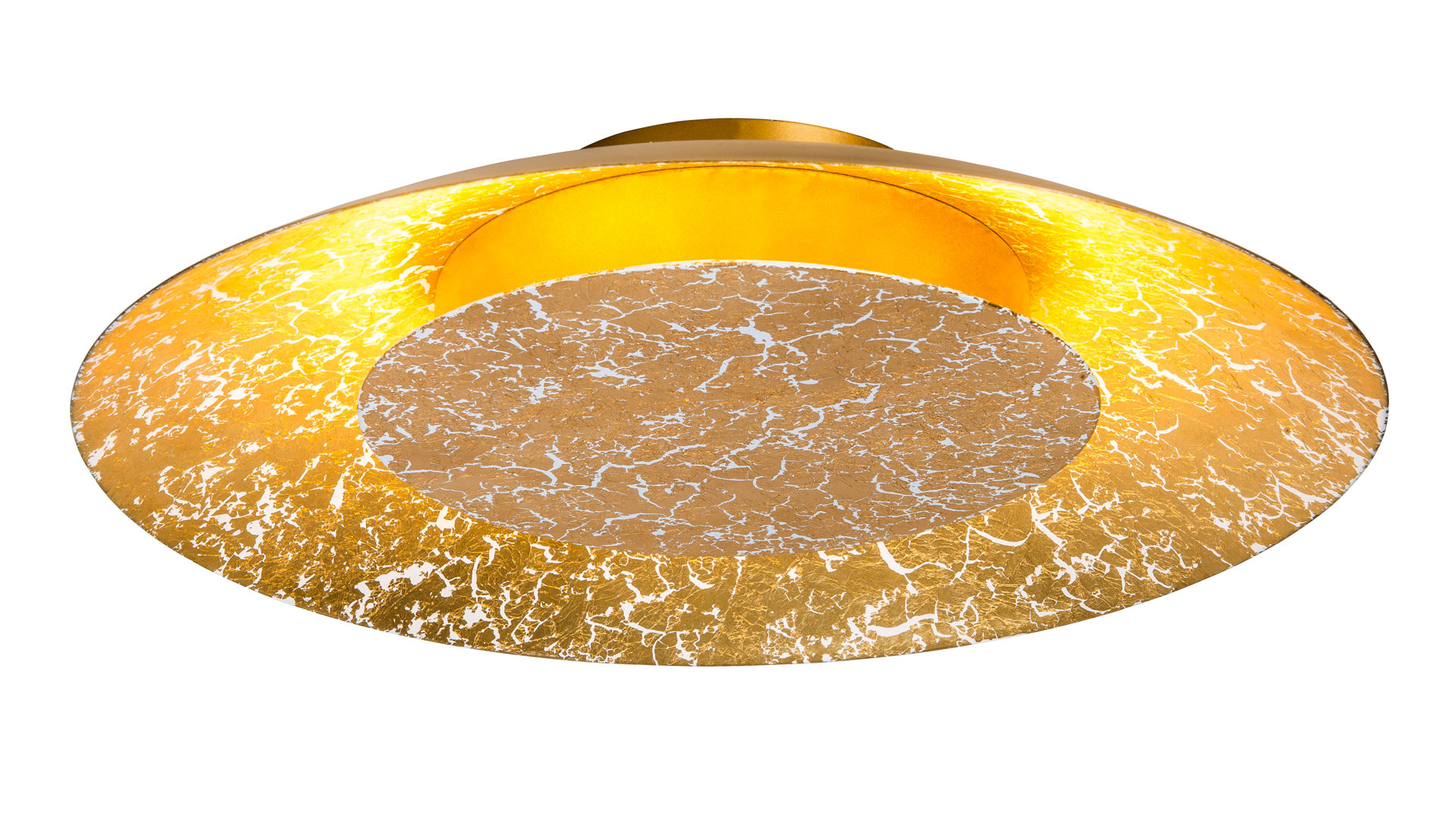 Deckenleuchte Art home - nino leuchten aus Metall in Metallfarben Nino LED-Deckenleuchte Dalia Gold – Durchmesser ca. 35 cm