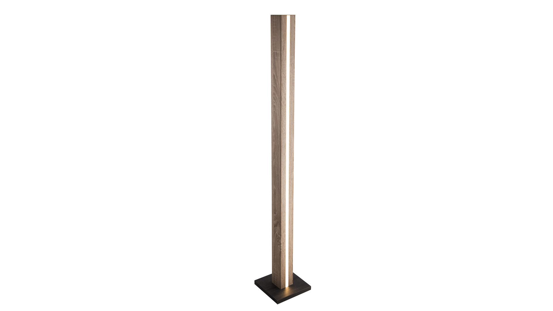 Stehleuchte Art home - nino leuchten aus Holz in Grau Nino LED-Stehleuchte Self helle Eiche & graphitfarben – Höhe ca. 120 cm