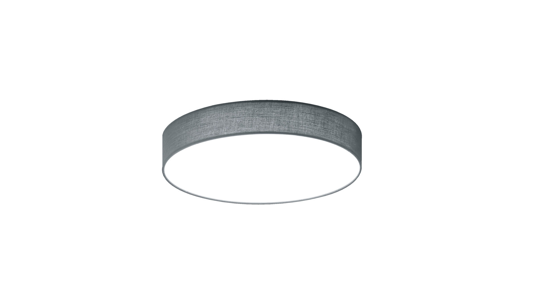 Deckenleuchte Trio leuchten aus Stoff in Grau TRIO LED-Deckenleuchte LUgano grauer Lampenschirm – Durchmesser ca. 40 cm