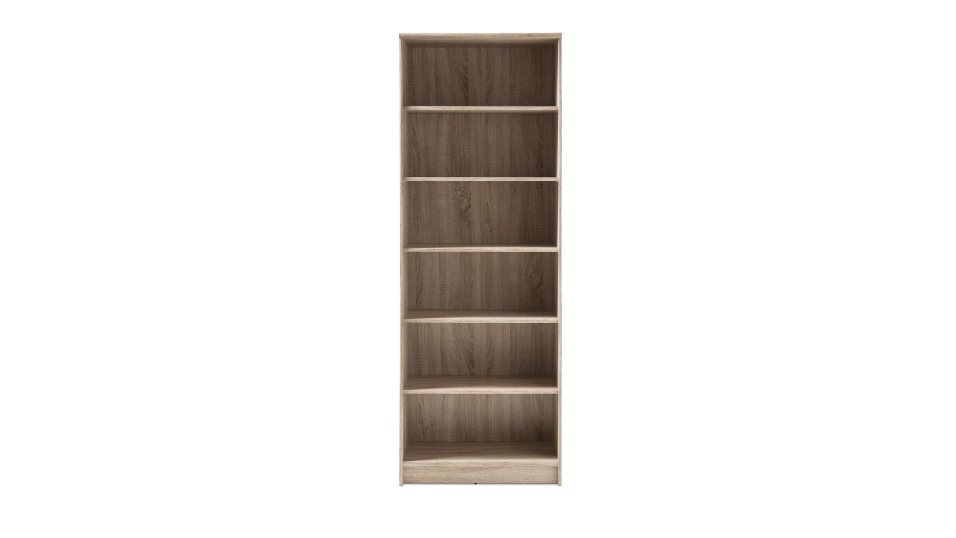 Regal Bega-consult aus Holz in Holzfarben Bücherregal als Wohnzimmermöbel Sonoma eichefarbene Kunststoffoberflächen – Höhe ca. 198 cm, fünf Böden