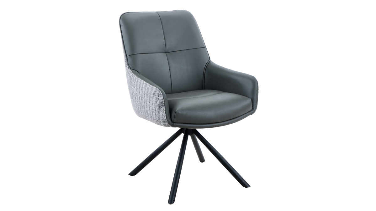 Polsterstuhl Hela aus Stoff in Anthrazit Polsterstuhl Faro S Anthrazit & Grau 52 - drehbar