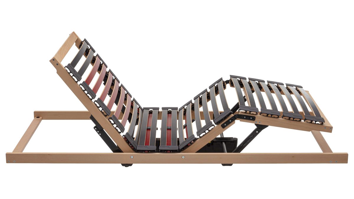 Lattenrost Interliving aus Holz in Holzfarben Interliving Lattenrost Serie 1952 - V6285 zweifach motorisch mit Funk-Fernbedienung – Liegefläche ca. 90 x 190 cm