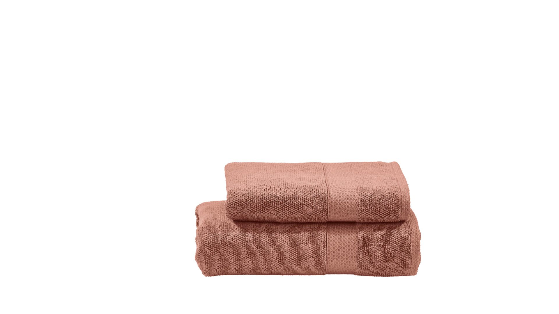 Handtuch-Set Done.® be different aus Stoff in Orange DONE.® Handtuch-Set Deluxe - luxuriöse Heimtextilien wüstensandfarbene Baumwolle – zweiteilig