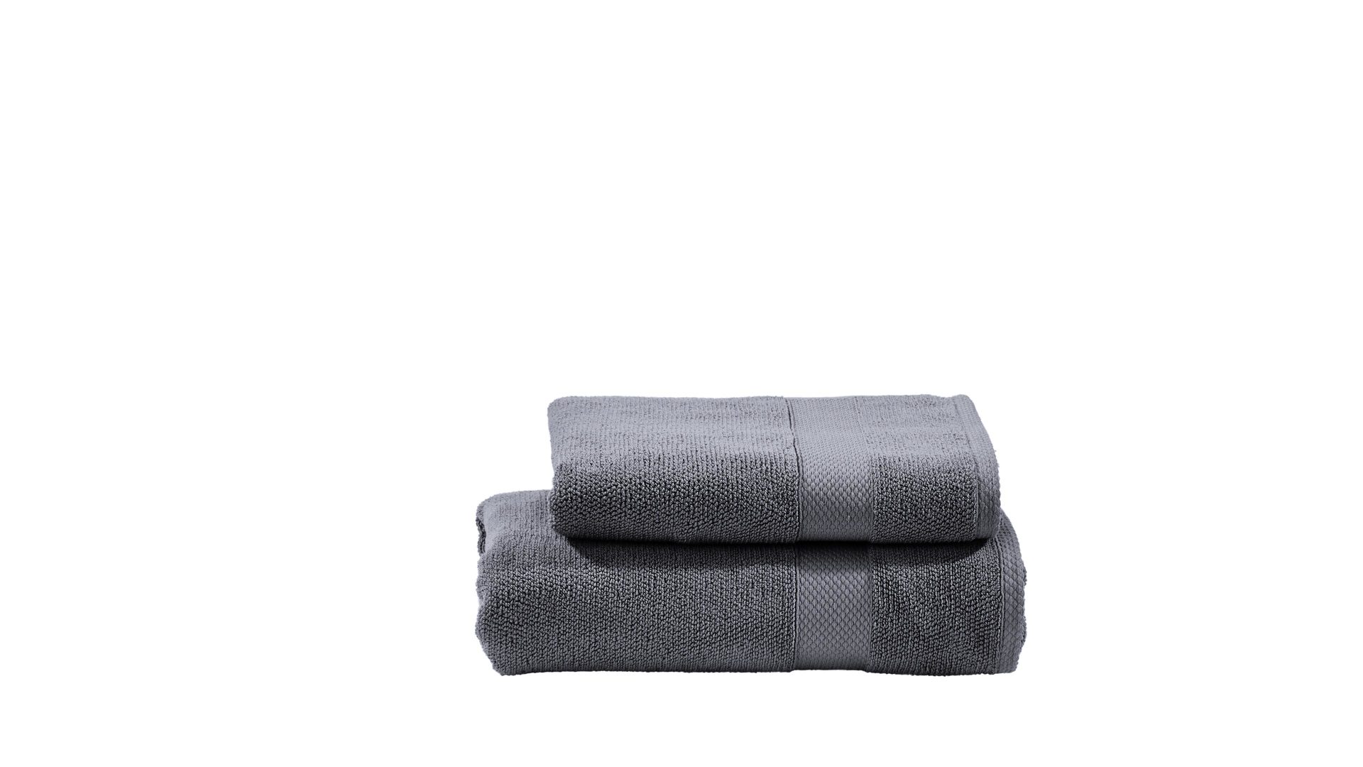 Handtuch-Set Done.® aus Stoff in Anthrazit done.® Handtuch-Set Deluxe - exklusive Heimtextilien anthrazitfarbene Baumwolle – zweiteilig