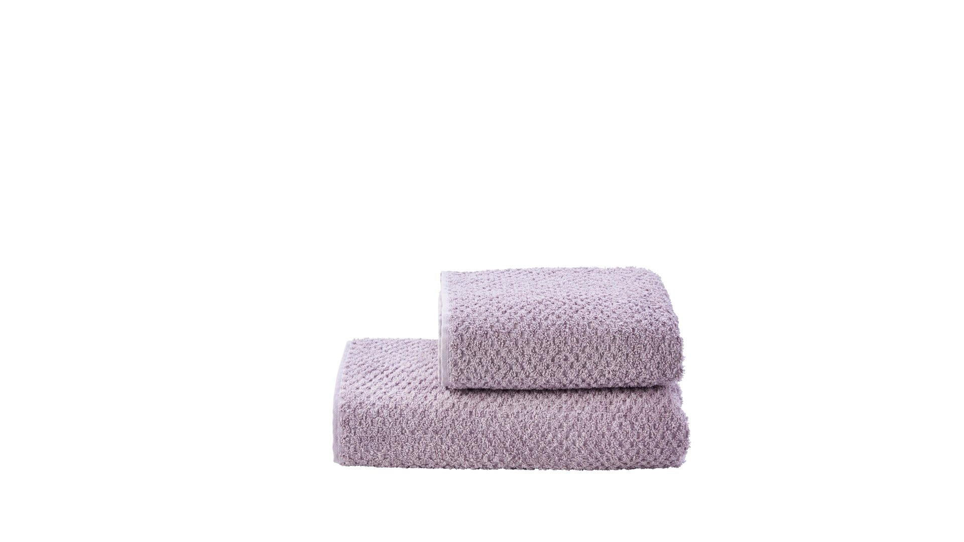 Handtuch-Set Done.® be different aus Stoff in Pastell DONE.® Handtuch-Set Provence Honeycomb altrosafarbene Baumwolle  – zweiteilig
