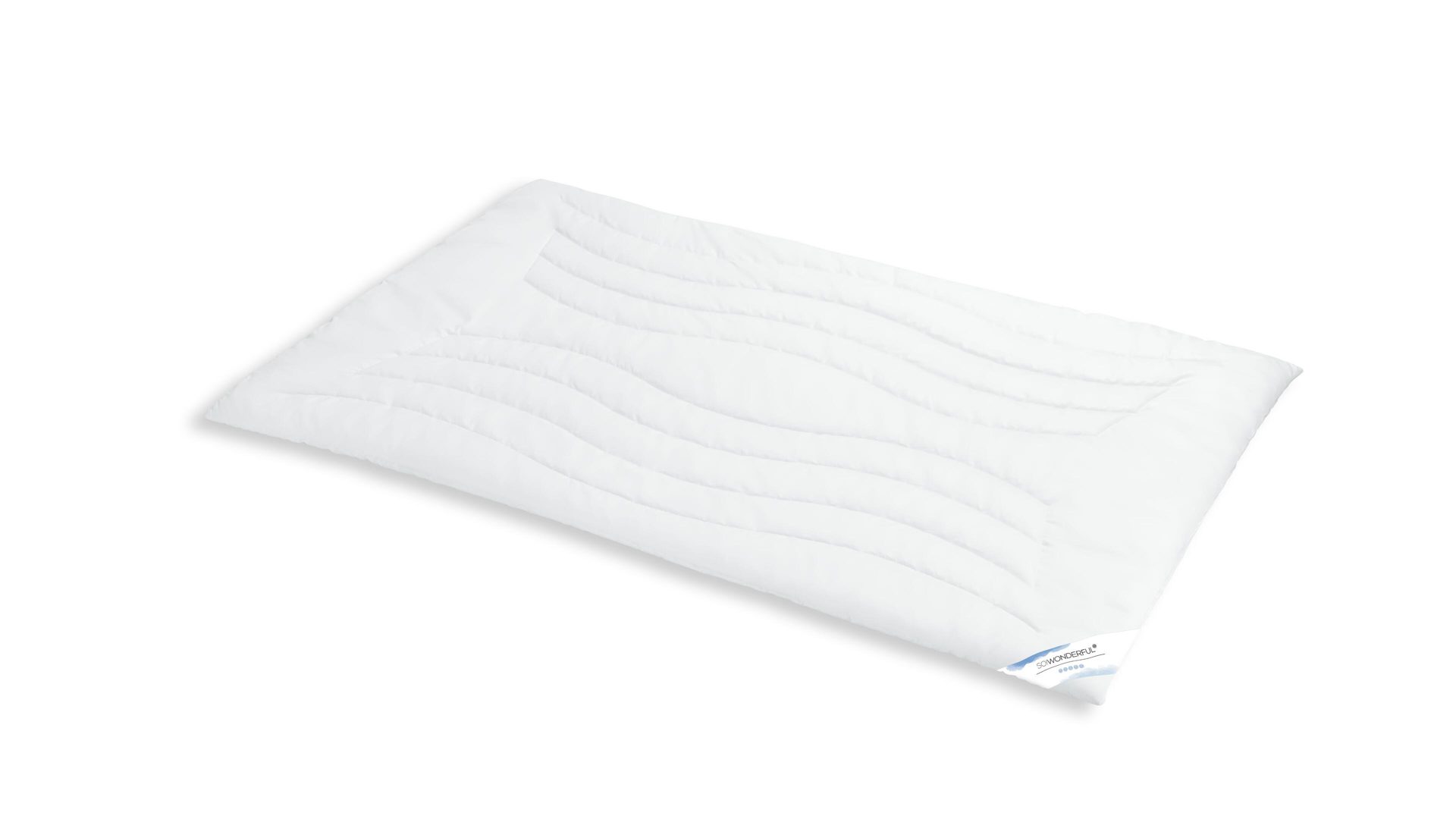 Faserdecke SO!WONDERFUL aus Stoff in Weiß SO!WONDERFUL Mono-Faserdecke Exclusiv Hollofil Spring, 525 g – ca. 200 x 200 cm