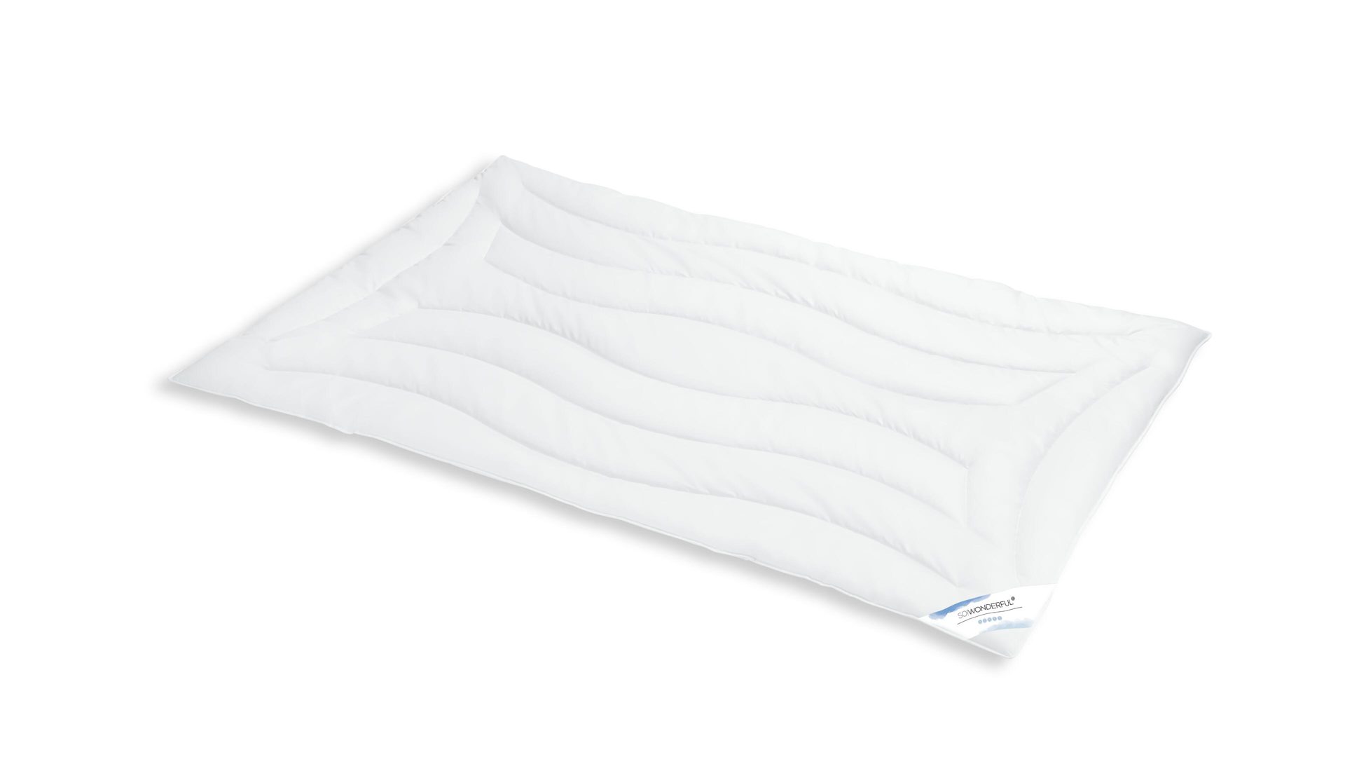 Faserdecke SO!WONDERFUL aus Stoff in Weiß SO!WONDERFUL Mono-Faserdecke Exclusiv Hollofil Spring, 450 g – ca. 135 x 200 cm