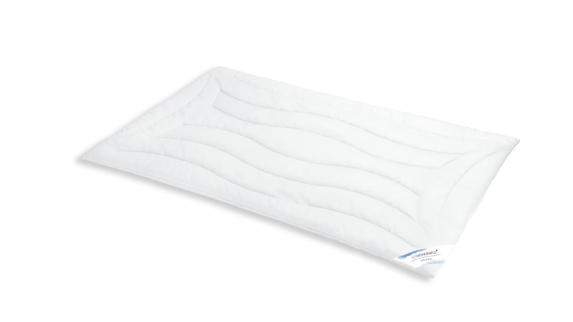 Faserdecke SO!WONDERFUL aus Stoff in Weiß SO!WONDERFUL Duo-Faserdecke Exclusiv Hollofil Spring, 1450 g – ca. 200 x 220 cm