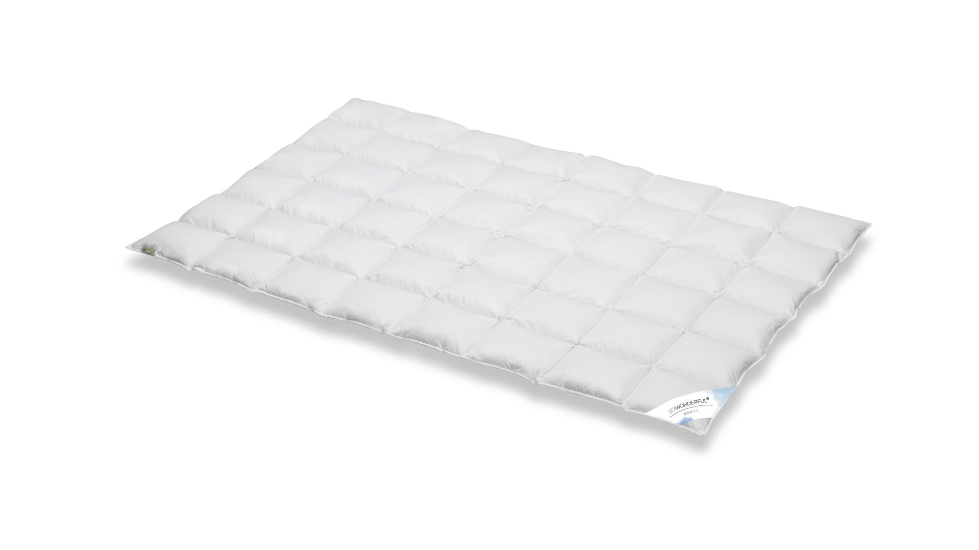 Daunendecke SO!WONDERFUL aus Stoff in Weiß SO!WONDERFUL Daunen-Kassettendecke Premium Daunen & Federn, 650 g – 155 x 220 cm