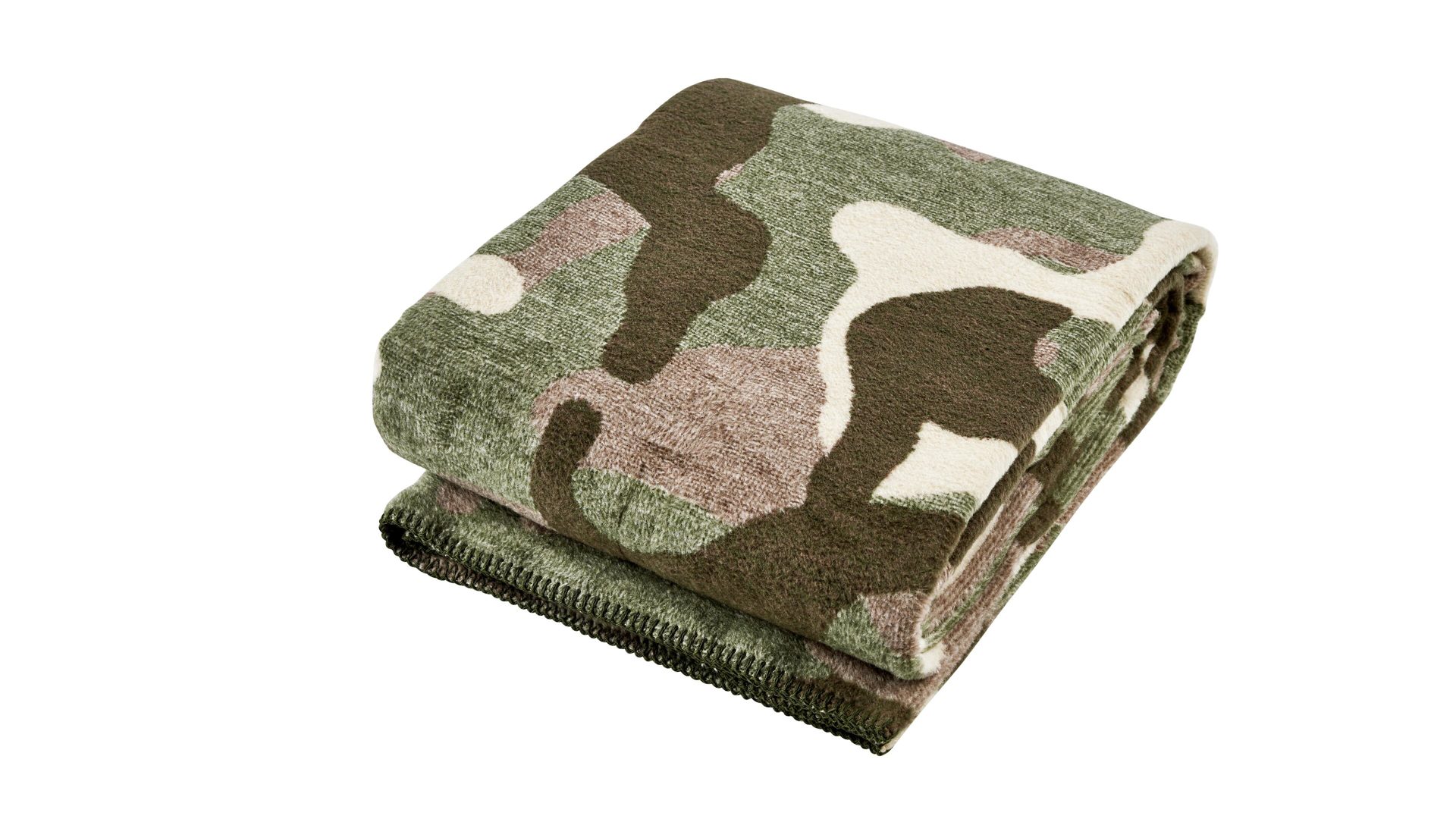 Wohndecke Done® be different aus Stoff in Braun DONE® Wohndecke Blanket Camouflage braunes Camouflagemuster – ca. 150 x 200 cm