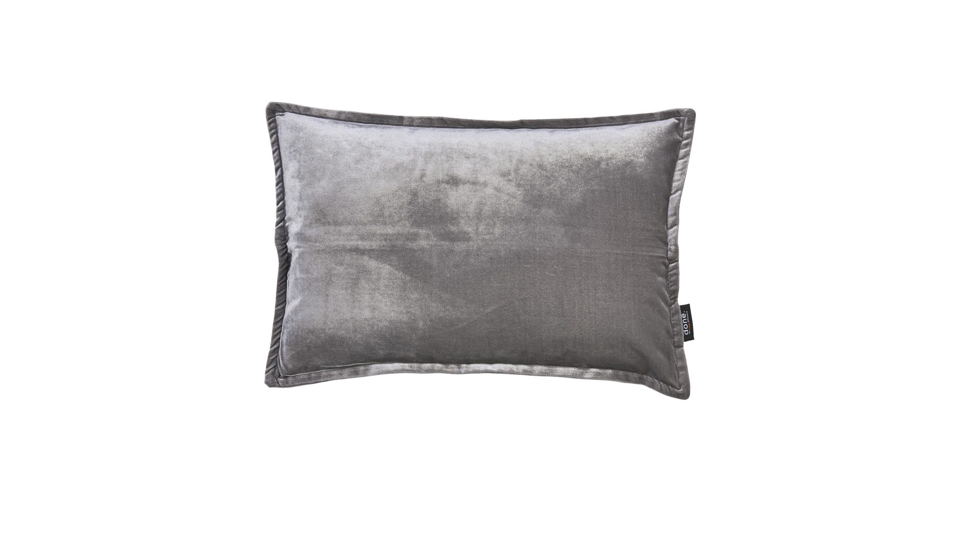 Kissenbezug /-hülle Done® by karabel home company aus Stoff in Grau DONE® Kissenhülle Cushion Glam silberfarbener Samt – ca. 40 x 60 cm