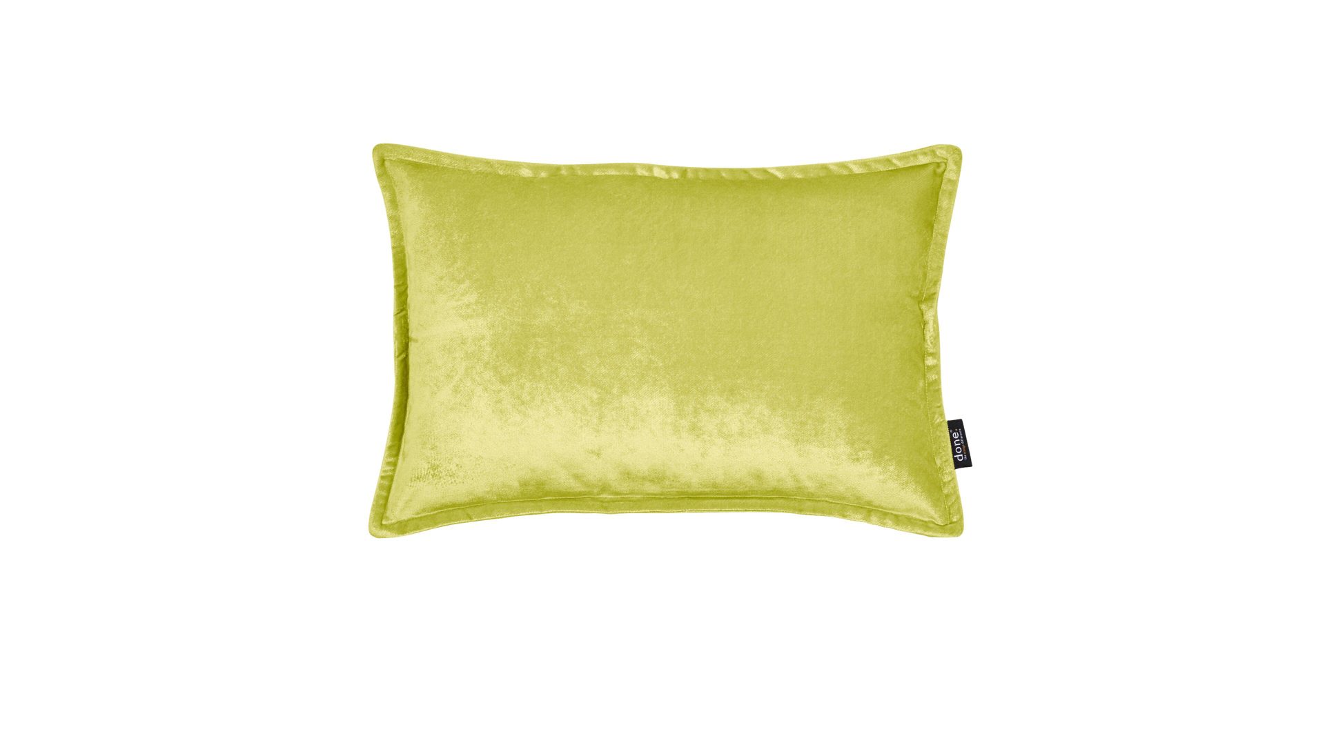 Kissenbezug /-hülle Done.® be different aus Stoff in Hellgrün DONE.® Kissenhülle Cushion Glam apfelgrüner Samt – ca. 40 x 60 cm