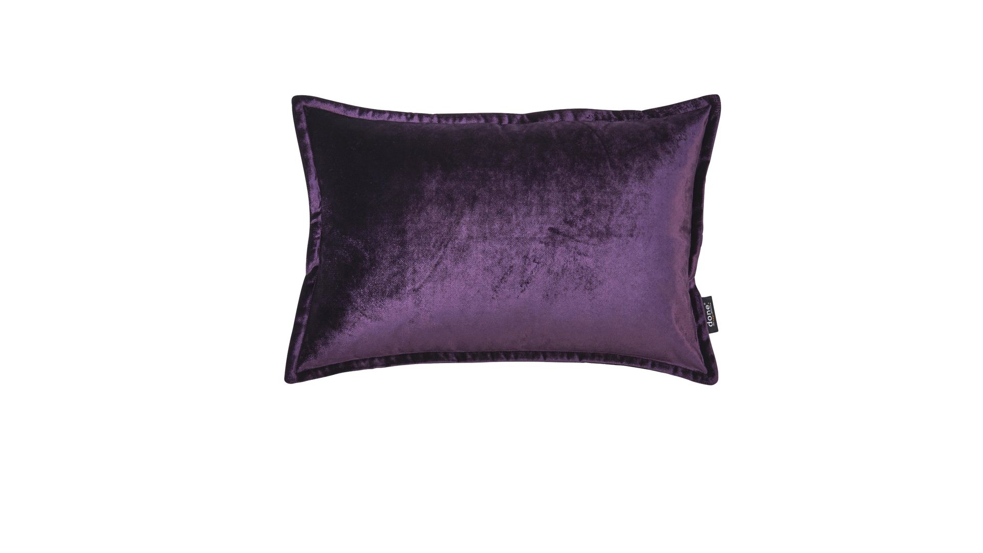 Kissenbezug /-hülle Done® by karabel home company aus Stoff in Lila DONE® Kissenhülle Cushion Glam lilafarbener Samt – ca. 40 x 60 cm