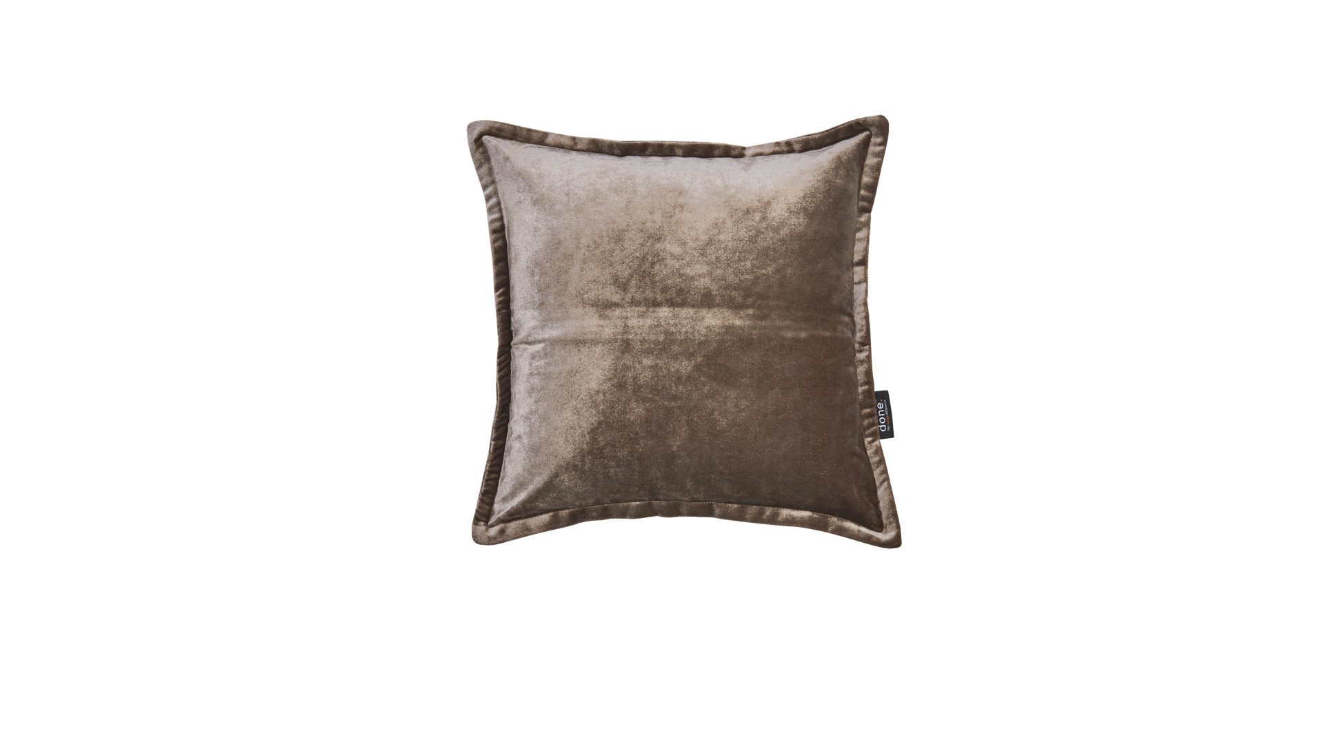 Kissenbezug /-hülle Done® by karabel home company aus Stoff in Grau DONE® Kissenhülle Cushion Glam taupefarbener Samt – ca. 45 x 45 cm