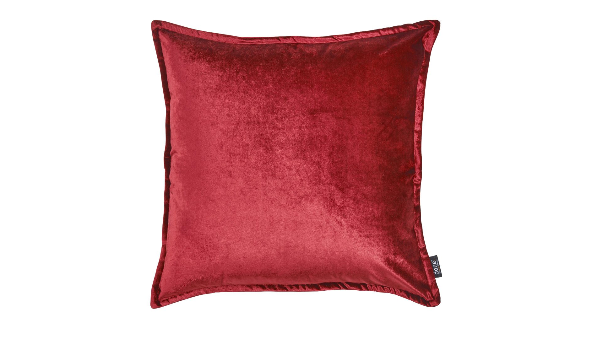 Kissenbezug /-hülle Done® by karabel home company aus Stoff in Dunkelrot DONE® Kissenhülle Cushion Glam roter Samt – ca. 65 x 65 cm