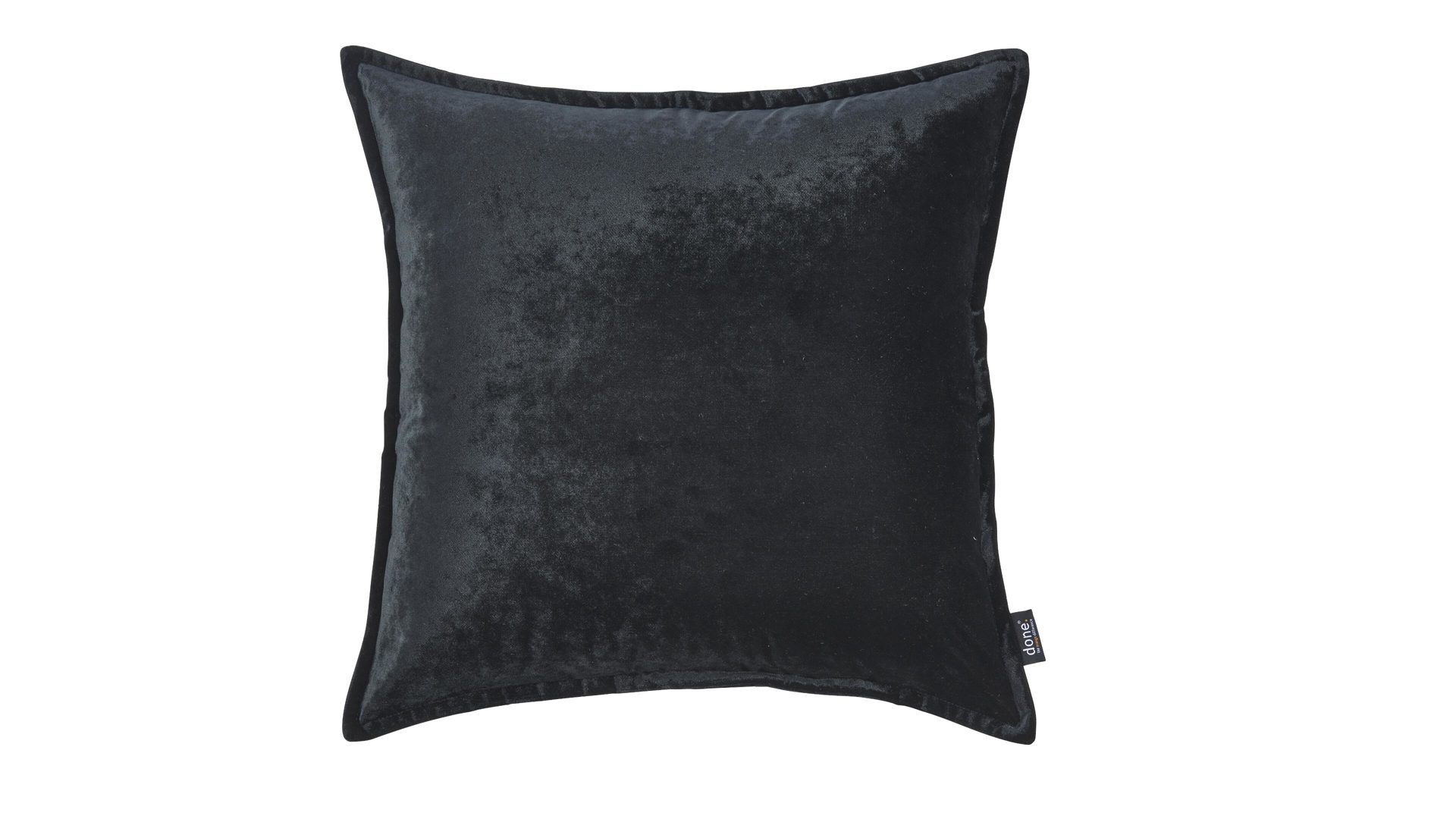 Kissenbezug /-hülle Done.® be different aus Stoff in Schwarz DONE.® Kissenhülle Cushion Glam schwarzer Samt - ca. 65 x 65 cm