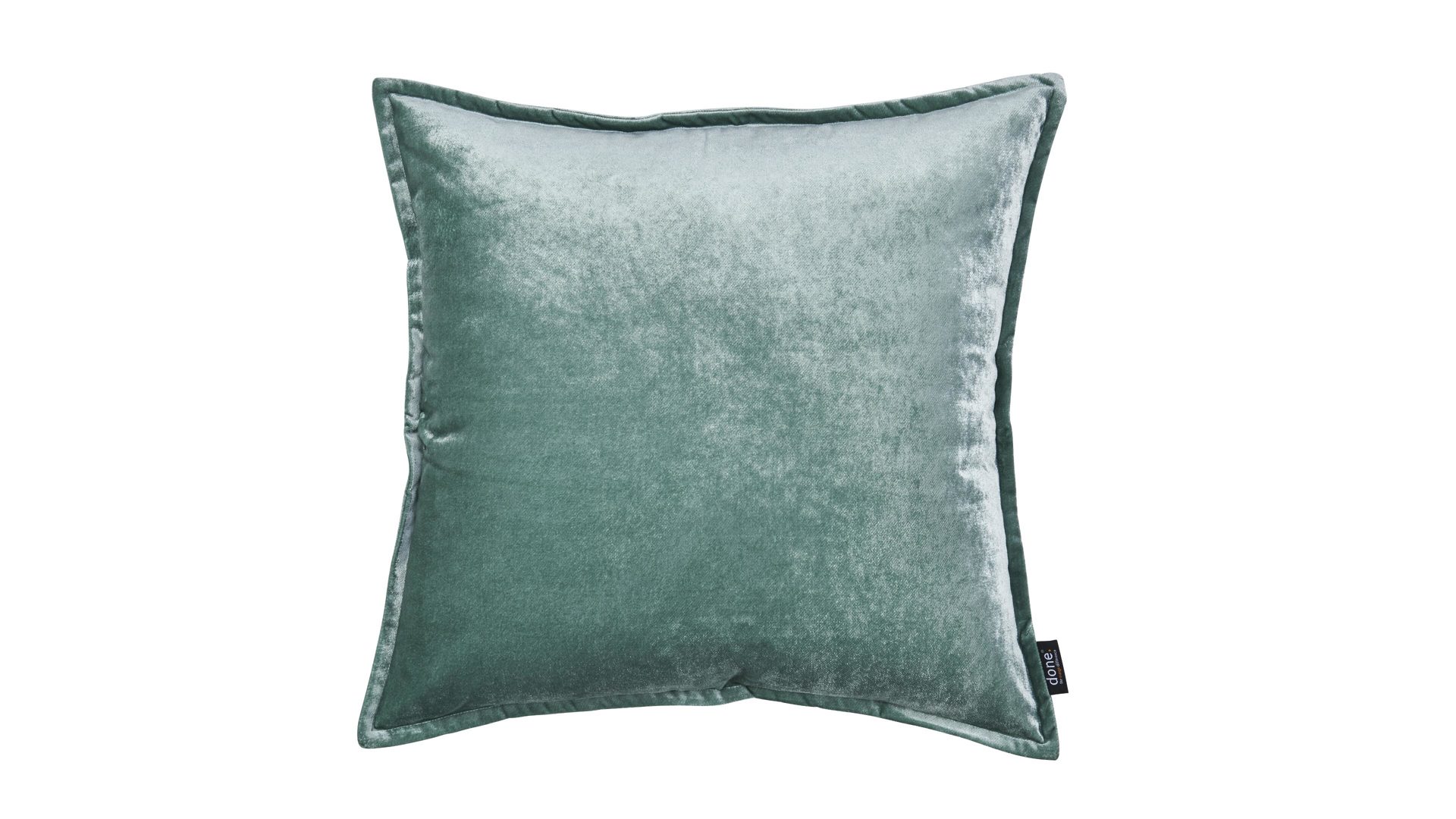 Kissenbezug /-hülle Done® by karabel home company aus Stoff in Pastellfarben DONE® Kissenhülle Cushion Glam mintfarbener Samt - ca. 65 x 65 cm