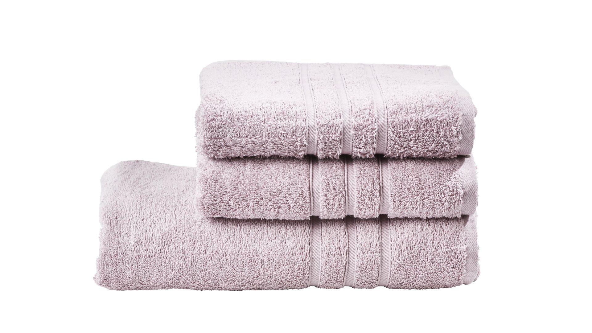 Handtuch-Set Done® by karabel home company aus Stoff in Pink DONE® Handtuch-Set Daily Uni altrosafarbene Baumwolle – dreiteilig
