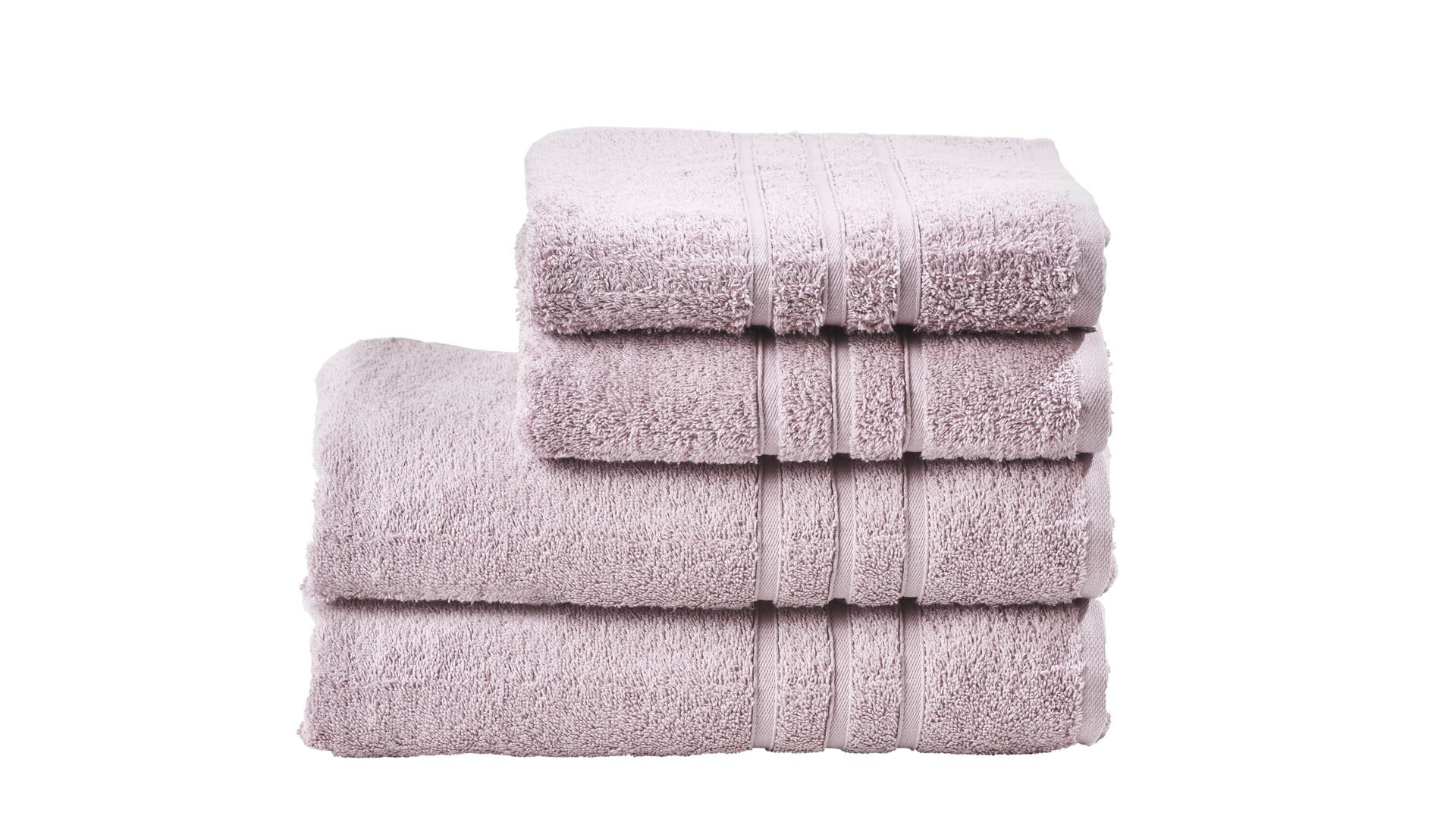 Handtuch-Set Done® be different aus Stoff in Pink DONE® Handtuch-Set Daily Uni altrosafarbene Baumwolle – vierteilig
