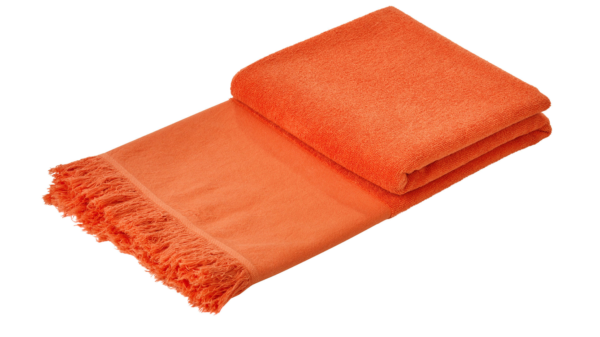 Hamamtuch Done® be different aus Stoff in Orange DONE® Hamamtuch Caprice korallenfarbene Baumwolle – ca. 95 x 180 cm