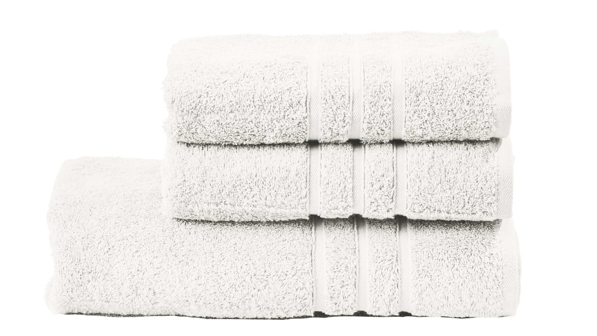 Handtuch-Set Done.® aus Stoff in Weiß done.® Handtuch-Set Daily Uni sternweiße Baumwolle – dreiteilig