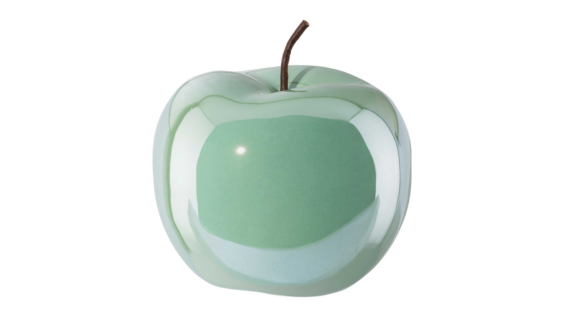 Figur Gasper aus Keramik in Grün Keramik-Apfel Glorian hellgrüne Keramik – Durchmesser ca. 15 cm
