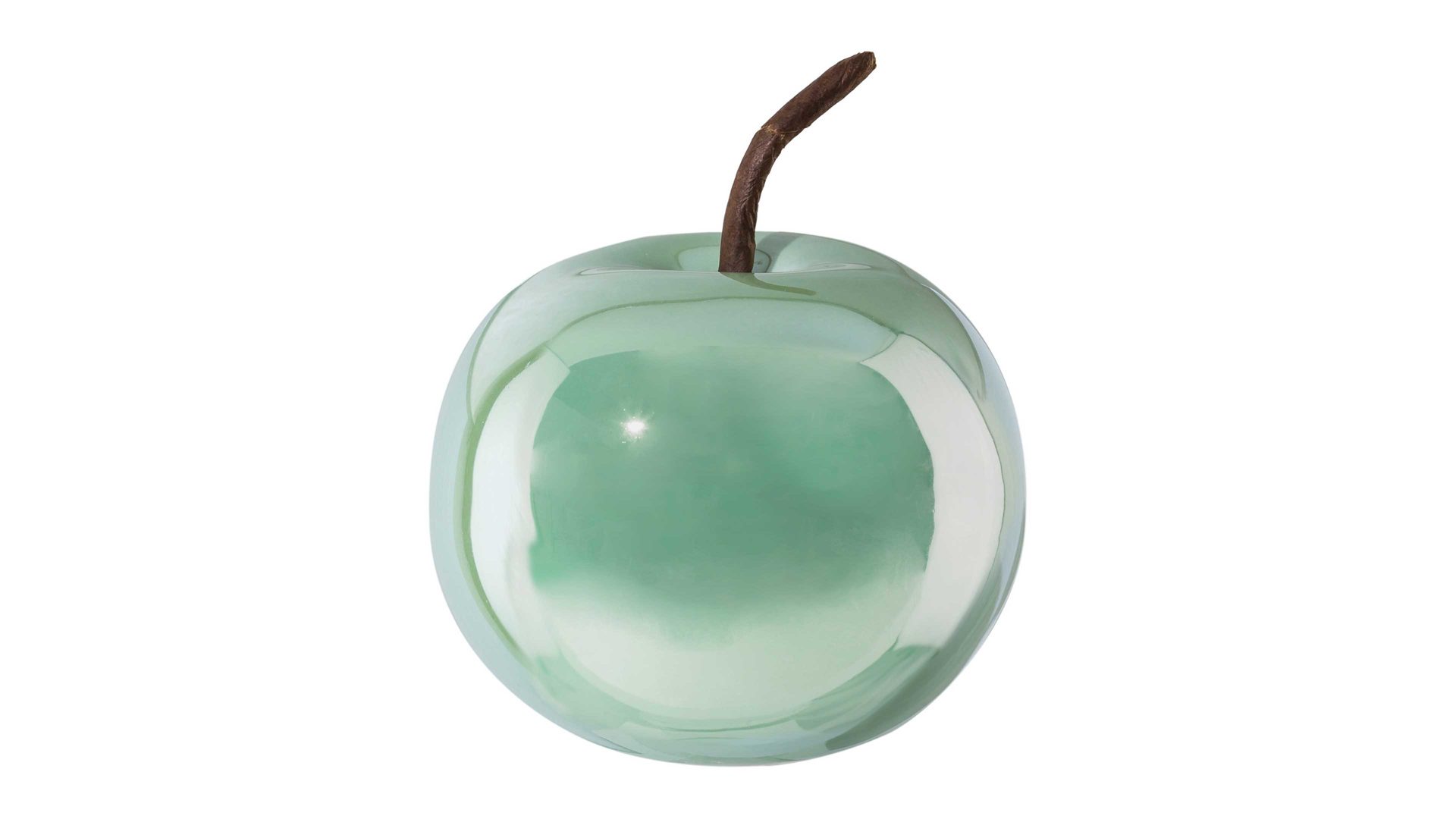 Figur Gasper aus Keramik in Grün Keramik-Apfel Glorian hellgrüne Keramik – Durchmesser ca. 8 cm