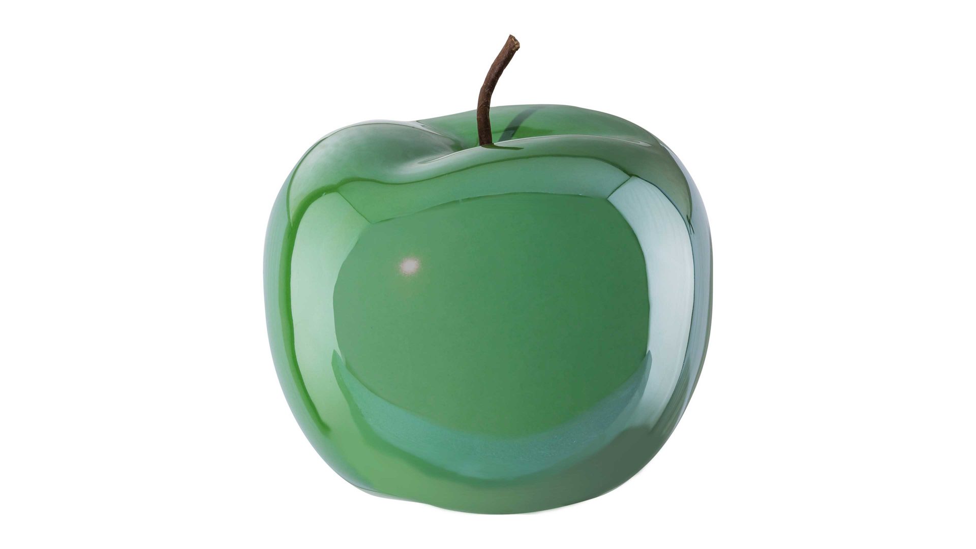 Figur Gasper aus Keramik in Dunkelgrün Keramik-Apfel Glorian jadefarbene Keramik – Durchmesser ca. 15 cm