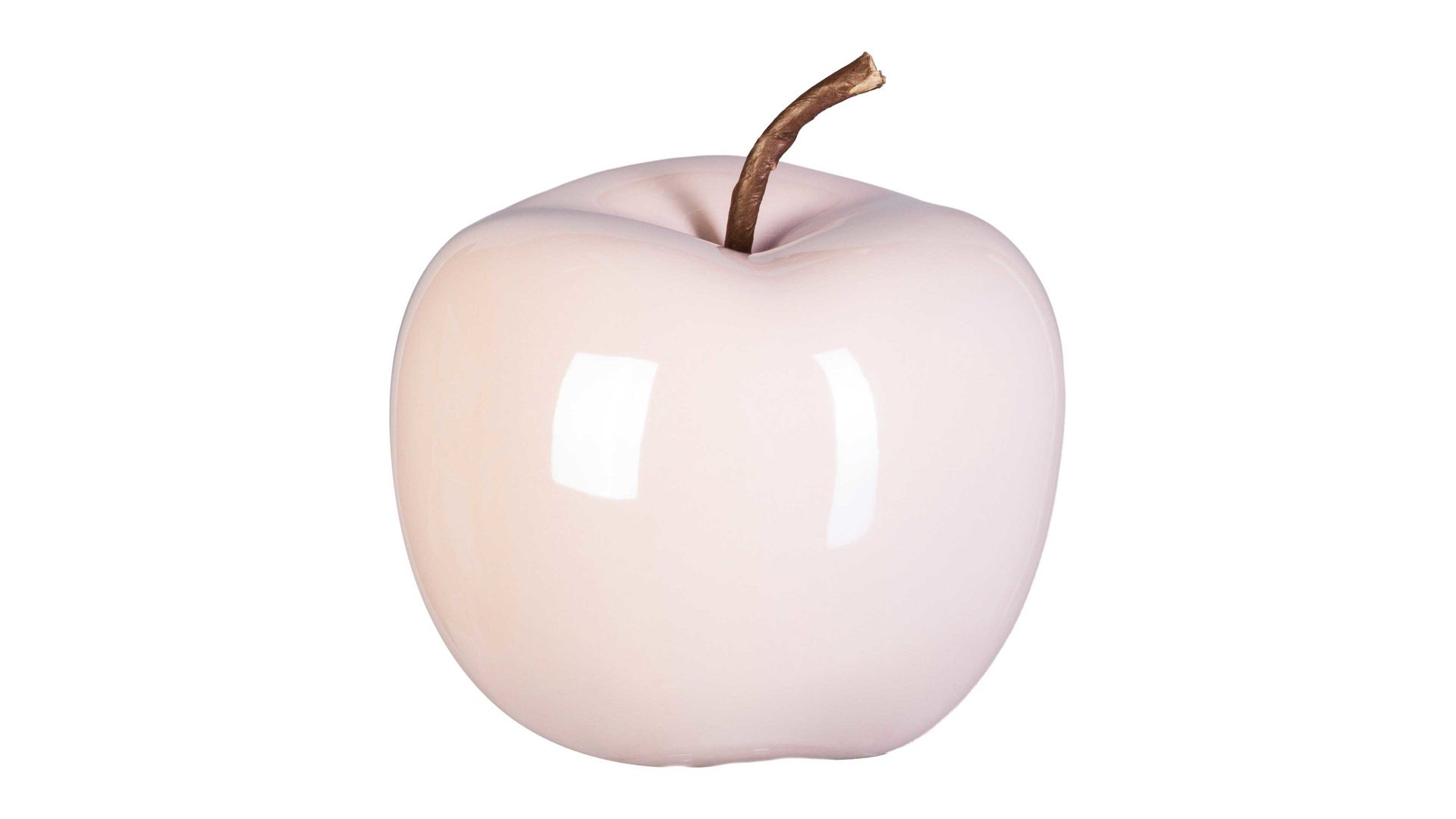 Figur Gasper aus Keramik in Pastellfarben Keramik-Apfel Glorian rosafarbene Keramik – Durchmesser ca. 15 cm