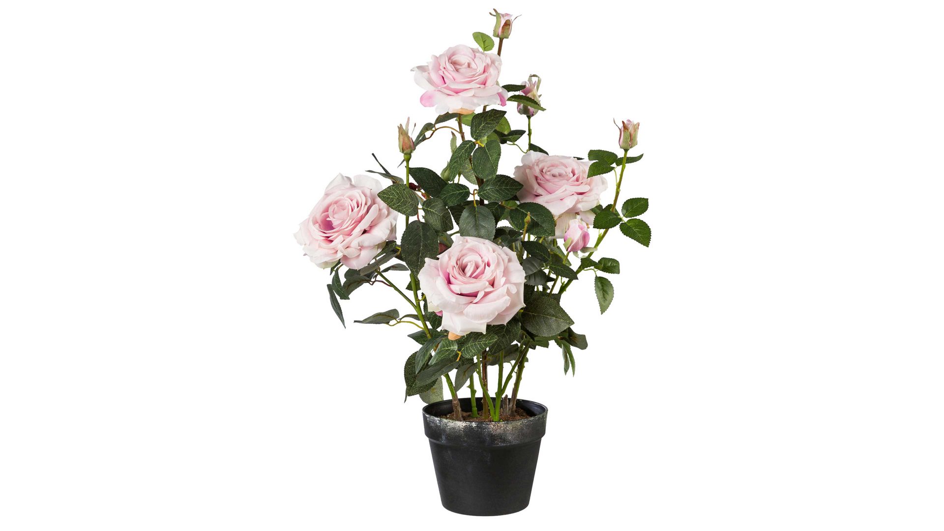 Blume Gasper aus Stoff in Pastell Rosenstock Luna rosafarbene Textilblüten – Höhe ca. 68 cm