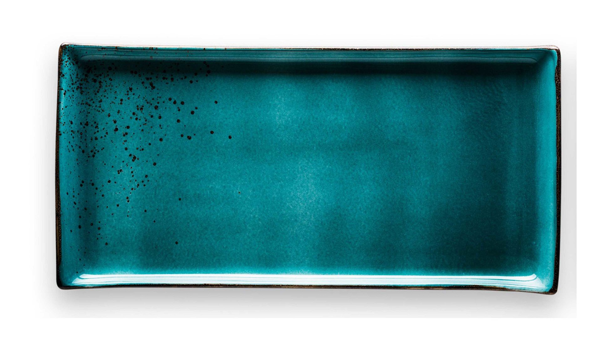 Servierplatte Creatable aus Steinzeug in Blau CREATABLE Nature Collection – BBQ-Servierplatte wasserblaues Steinzeug – ca. 33 x 17 cm