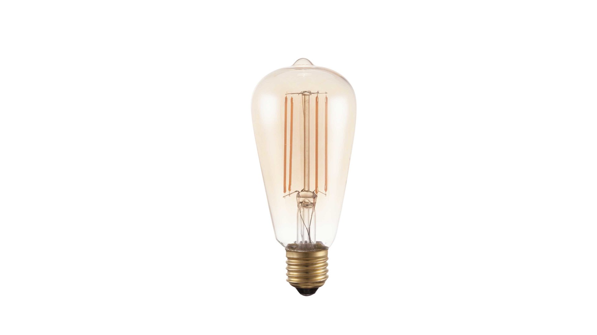 Leuchtmittel Globo lighting aus Glas in Hellbraun GLOBO LIGHTING LED-Leuchtmittel Edison amberfarbenes Glas - 6 Watt
