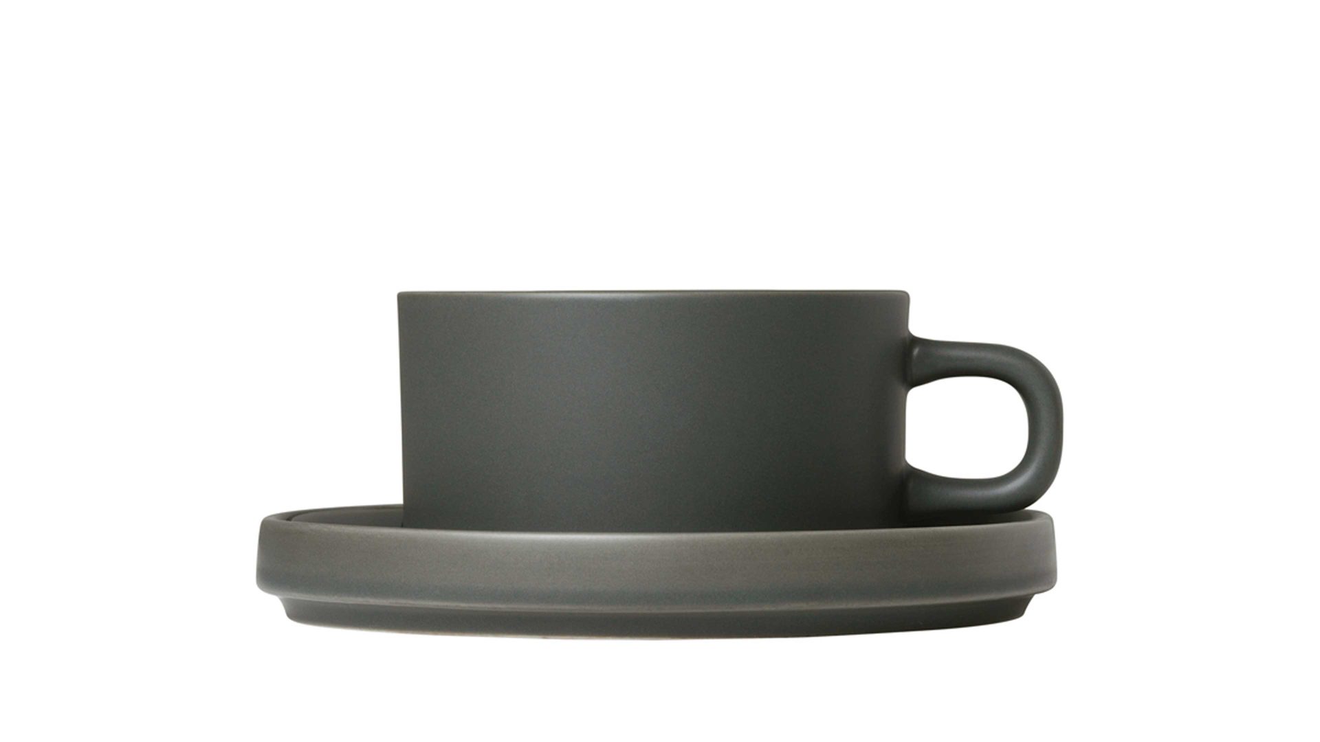 Teetasse Blomus aus Keramik in Grün blomus Teetassen-Set Pilar agavengrüne Keramik Agave Green – zweilteilig