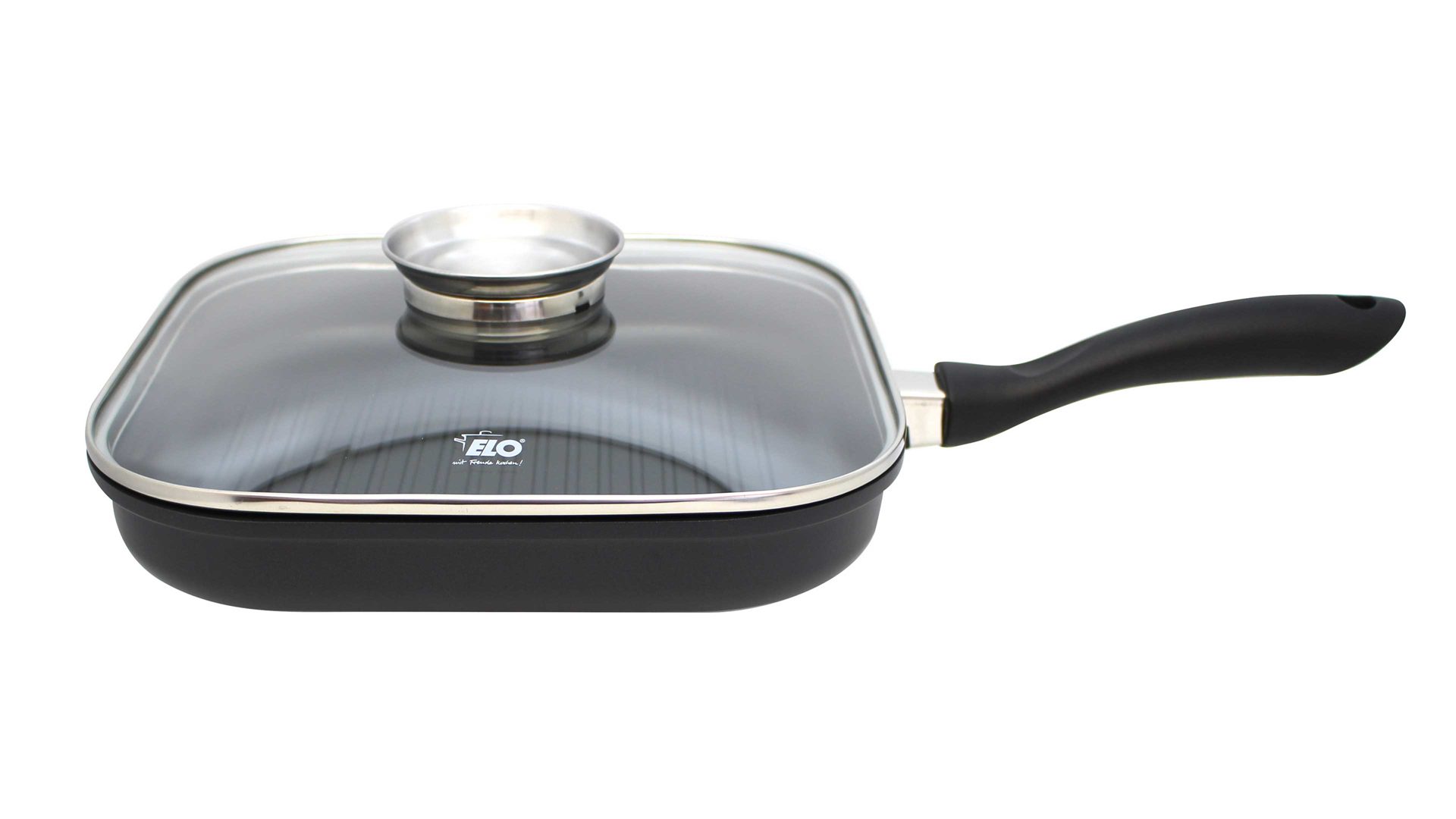 Grillpfanne Elo aus Metall in Schwarz ELO® Grillpfanne Alucast Aluminiumguss – ca. 28 x 28 cm