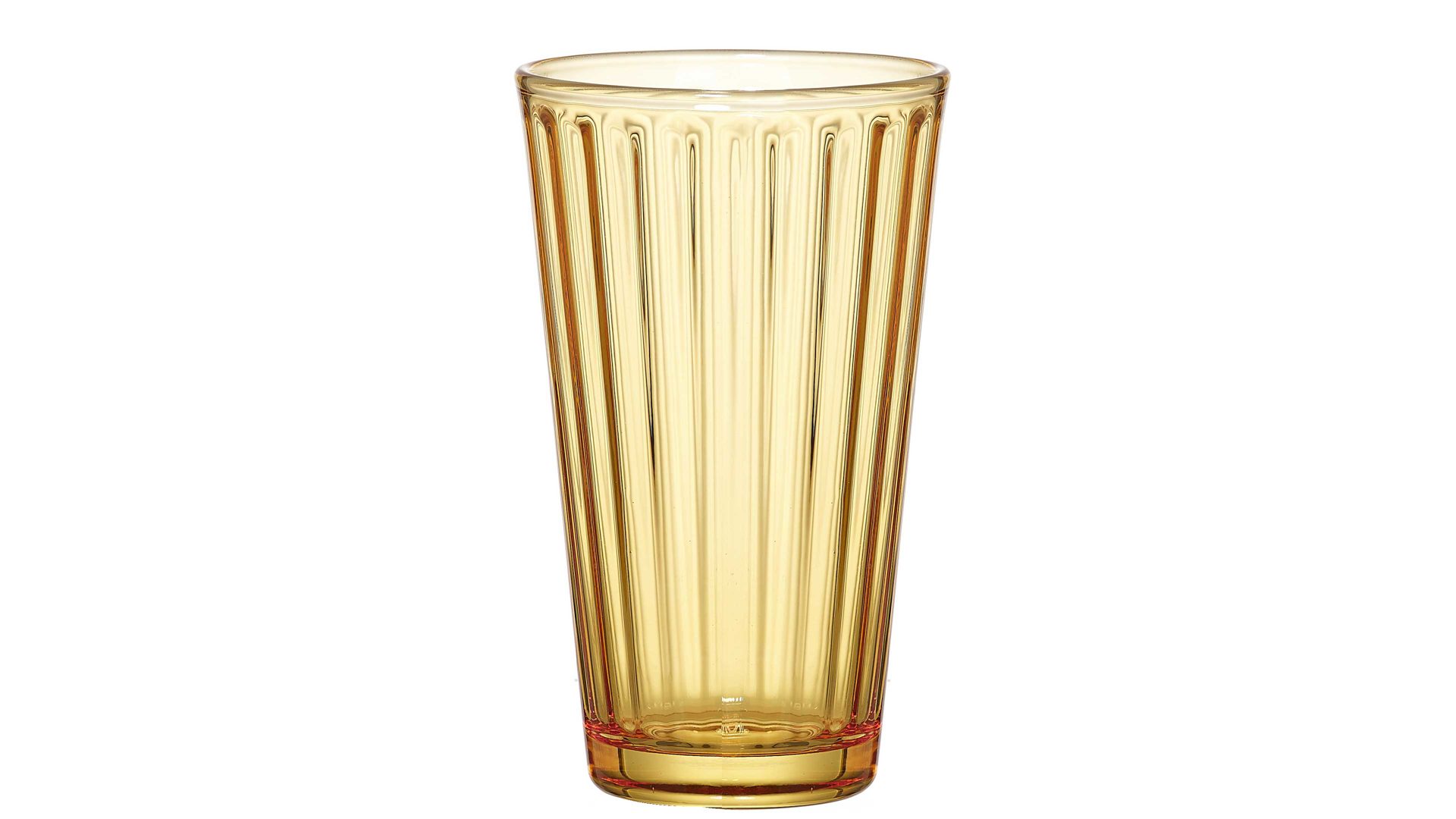 Longdrinkglas Ritzenhoff & breker aus Glas in Gelb Flirt Longdrinkglas Lawe ockerfarbenes Riffelglas – ca. 400 ml
