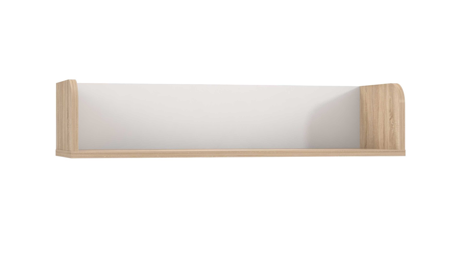 Wandregal Forte® aus Holz in Holzfarben Wandregal Winnie Sonoma Eiche & Weiß – Länge ca. 80 cm