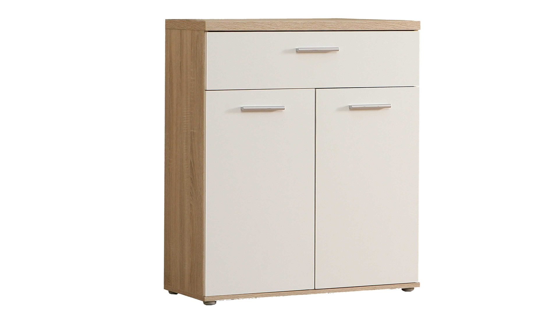 Kombikommode Forte® aus Holz in Holzfarben Kombikommode Winnie Sonoma Eiche & Weiß – zwei Türen, eine Schublade