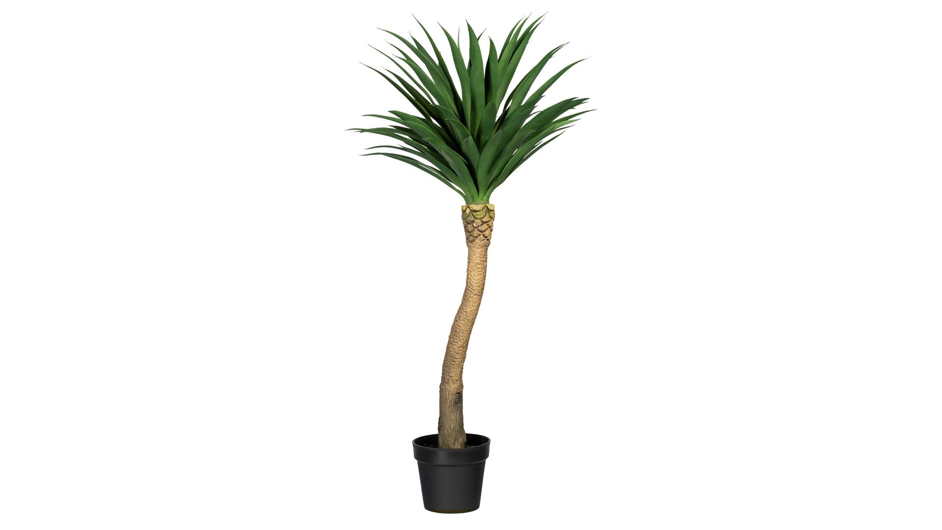 Pflanze Gasper aus Kunststoff in Grün Yuccapalme grüner Kunststoff & schwarzer Topf – Höhe ca. 120 cm
