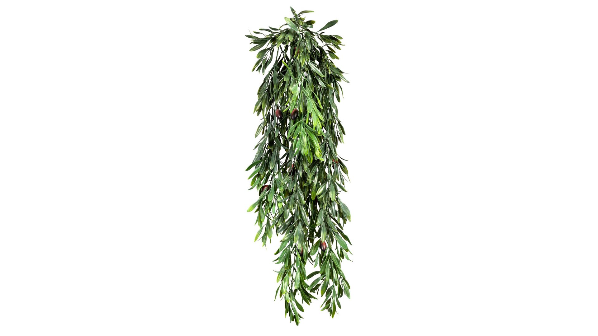 Pflanze Gasper aus Kunststoff in Grün Olivenblatt-Hängepflanze grüner Kunststoff – Länge ca. 85 cm