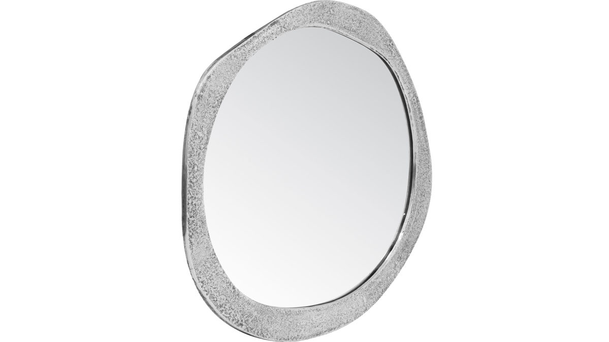 Spiegel Mirrors and more aus Spiegel in Silber Rahmenspiegel Lalita Silber - Durchmesser ca. 56 cm