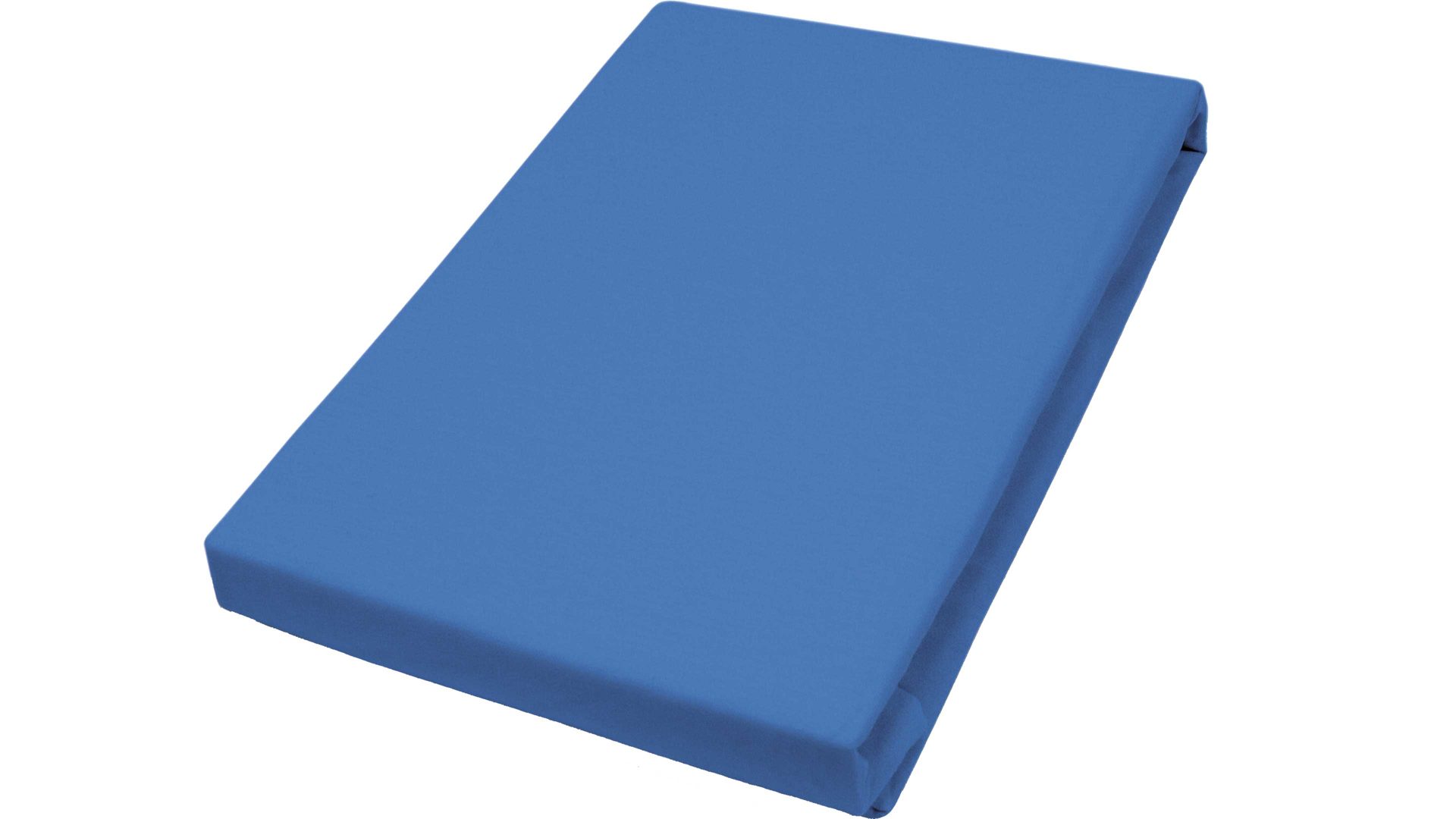 Spannbettlaken H.g. hahn haustextilien aus Stoff in Blau HAHN Spannbettlaken blauer Baumwolljersey - ca. 100 x 200 cm
