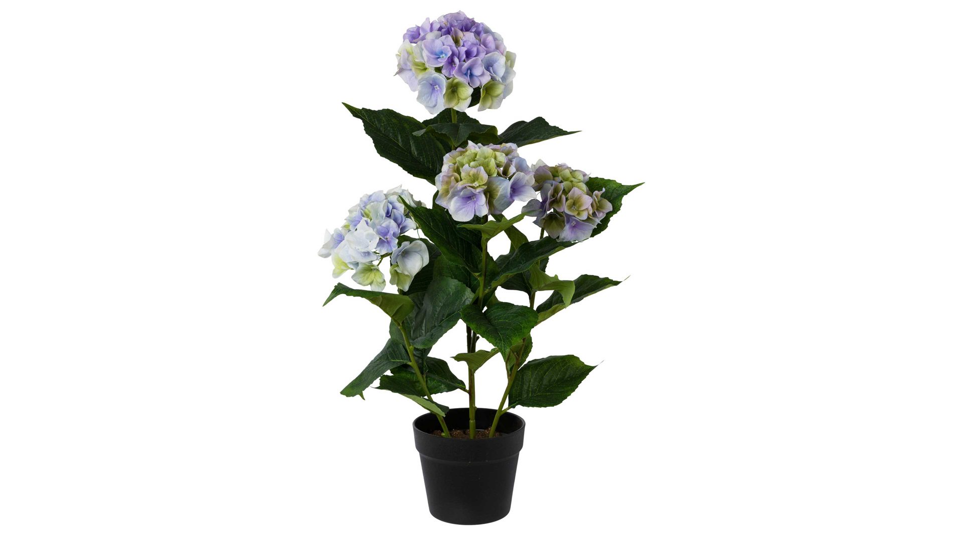 Pflanze Gasper aus Stoff in Blau Hortensienpflanze blaue Textilblüten – Höhe ca. 69 cm
