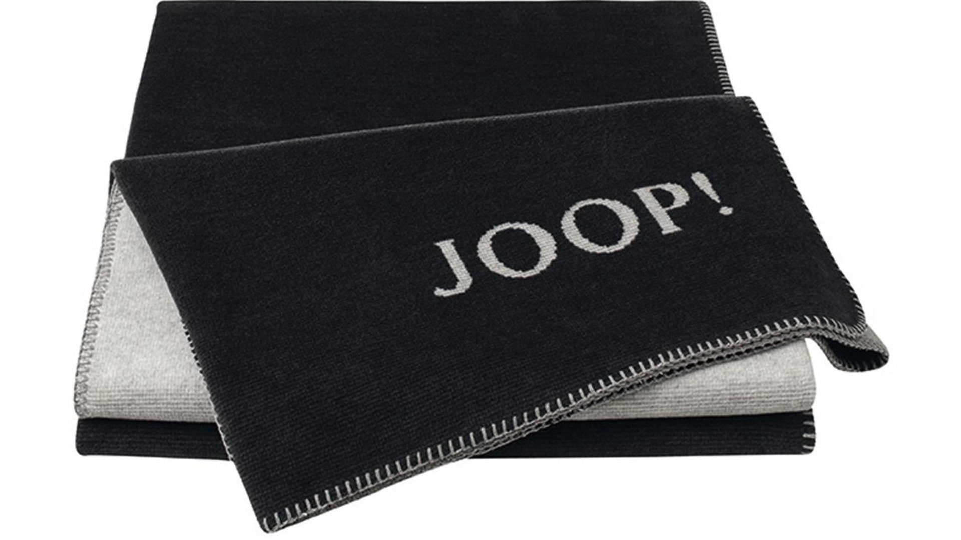 Wohndecke Biederlack aus Stoff in Anthrazit JOOP! Wohndecke Melange Doubleface Anthrazit & Silber – ca. 150 x 200 cm