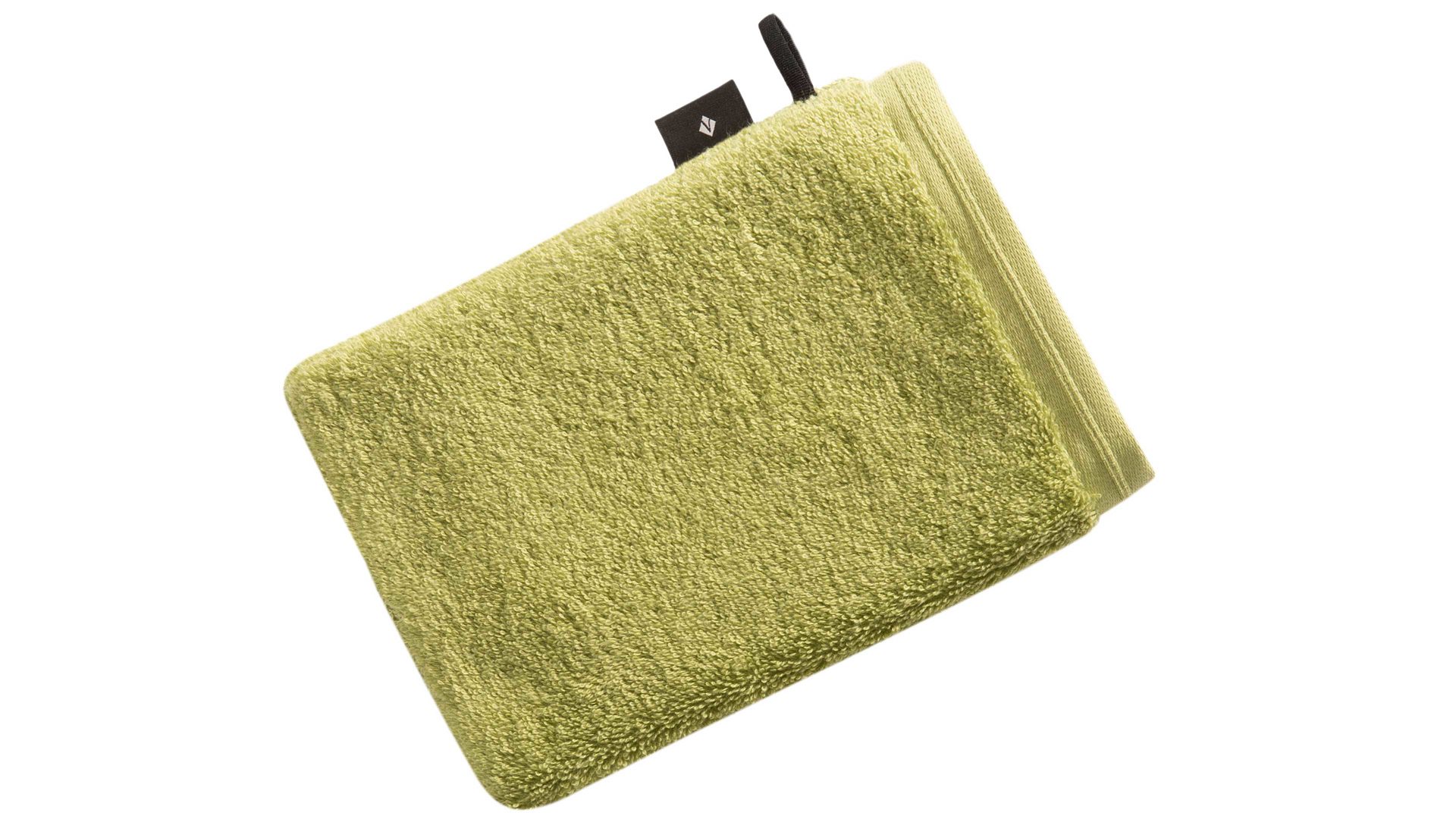 Waschhandschuh Vossen aus Naturfaser in Grün VOSSEN® Handtuchserie Vegan Life – Waschhandschuh avocadofarbener Baumwoll-Frottee – ca. 22 x 16 cm