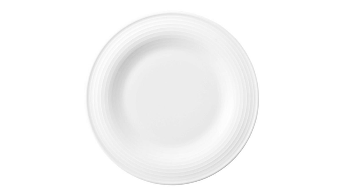 Kuchen- / Frühstücks- / Dessertteller Seltmann aus Porzellan in Weiß Seltmann Geschirrserie Beat 3 – Brotteller weißes Porzellan – Durchmesser ca. 17 cm